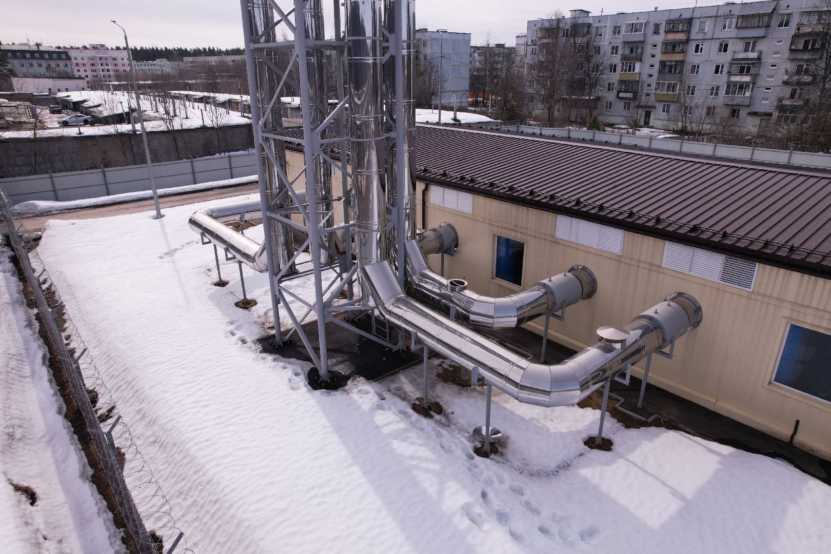 видео с коптера, котельная, жкх,