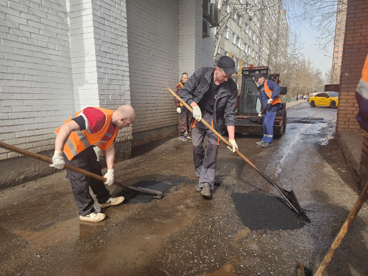 пушкино, ямочный ремонт, благоустойство, дворовая территория,