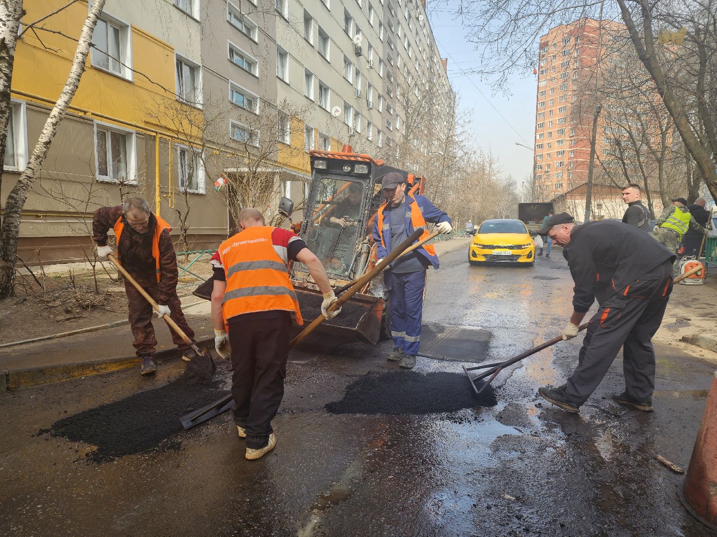 пушкино, ямочный ремонт, благоустойство, дворовая территория,
