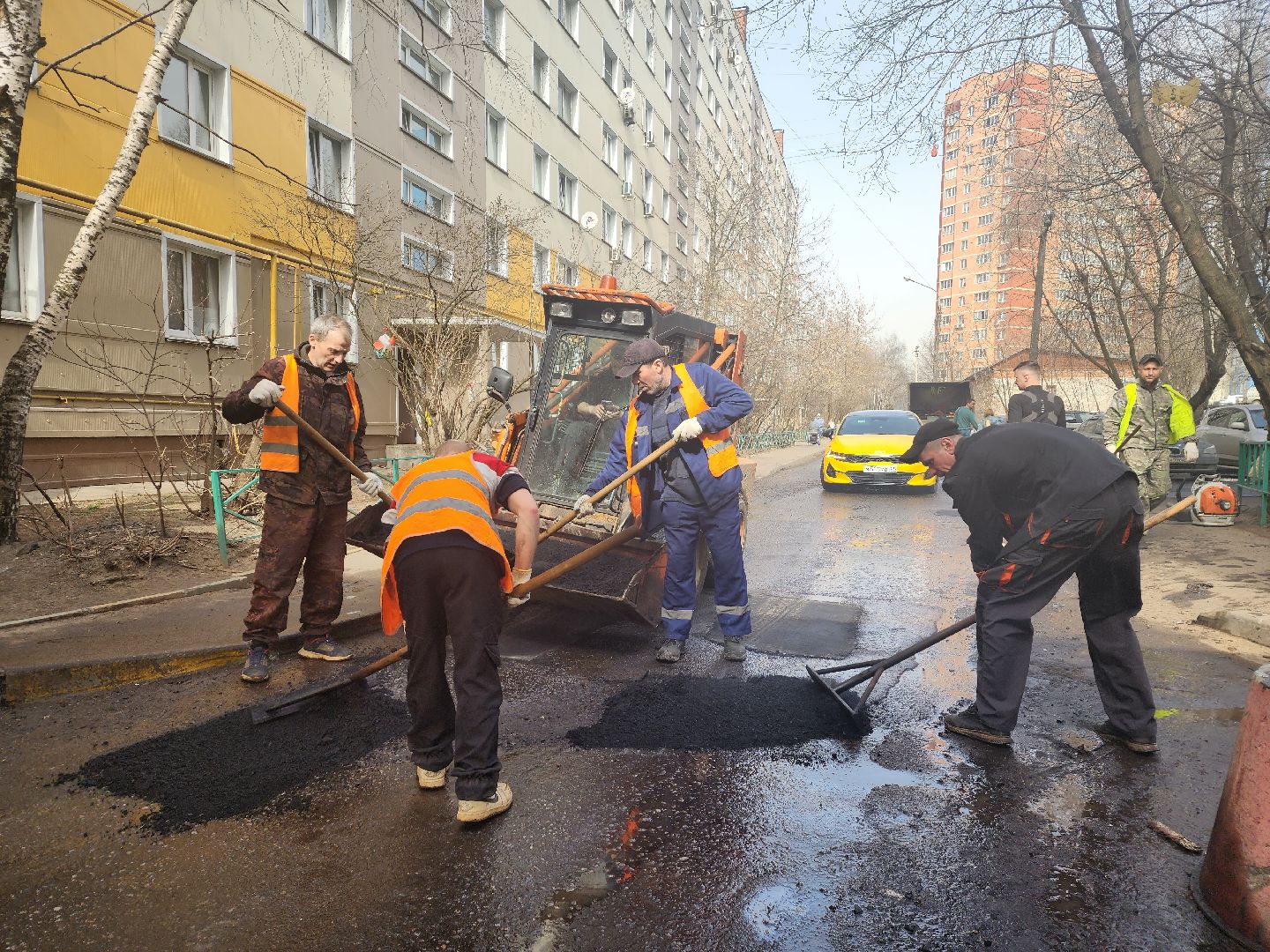 пушкино, ямочный ремонт, благоустойство, дворовая территория,