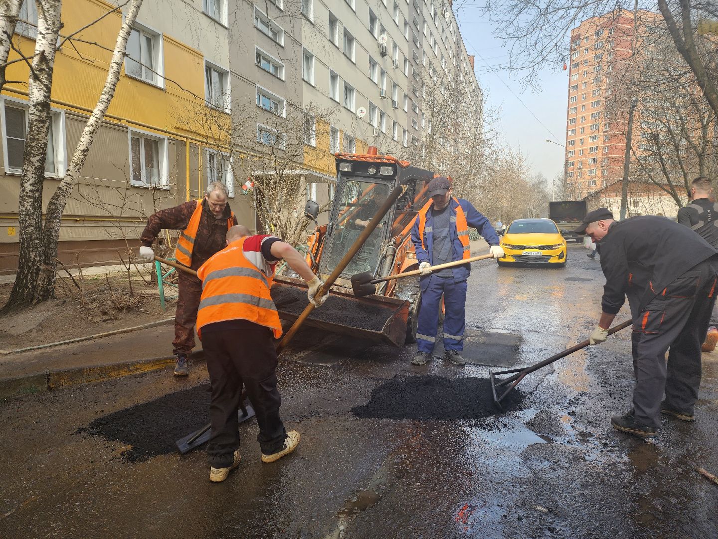 пушкино, ямочный ремонт, благоустойство, дворовая территория,