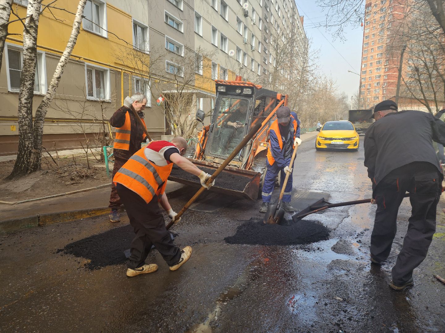 пушкино, ямочный ремонт, благоустойство, дворовая территория,
