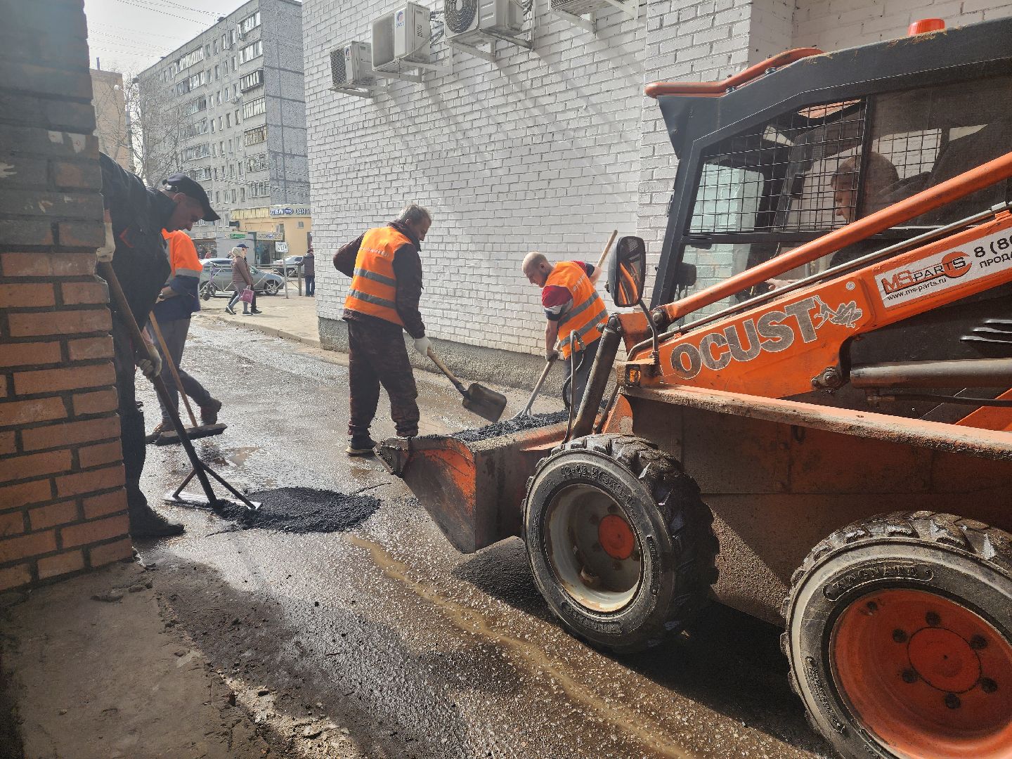 пушкино, ямочный ремонт, благоустойство, дворовая территория,