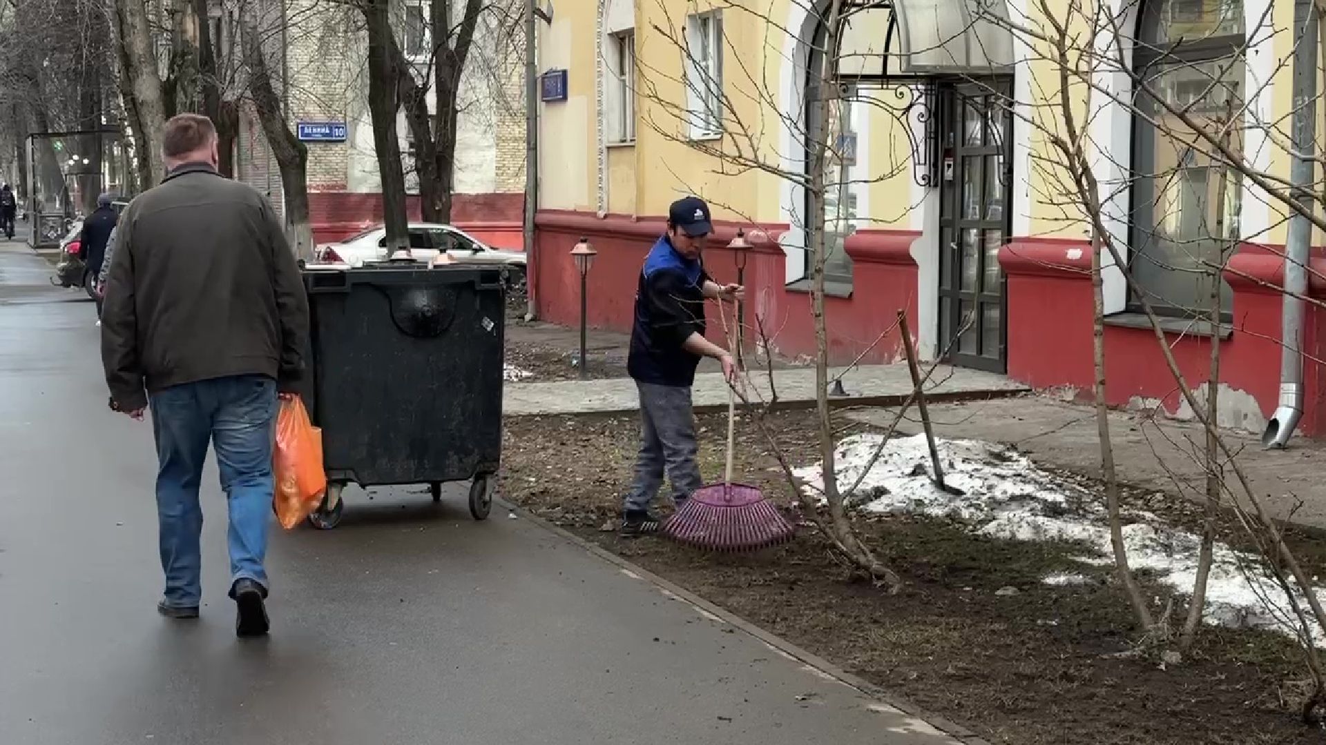 Реутов, благоустройство, уборка листвы, покраска деревьев, чистое подмосковье,