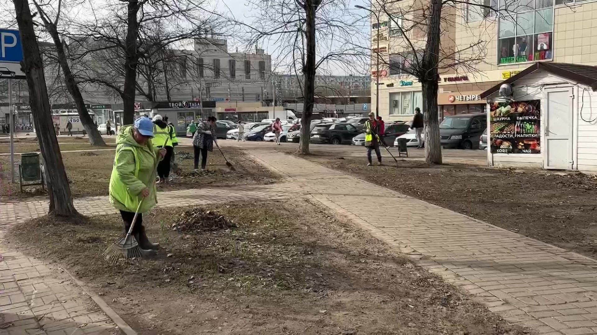 Реутов, благоустройство, уборка листвы, покраска деревьев, чистое подмосковье,