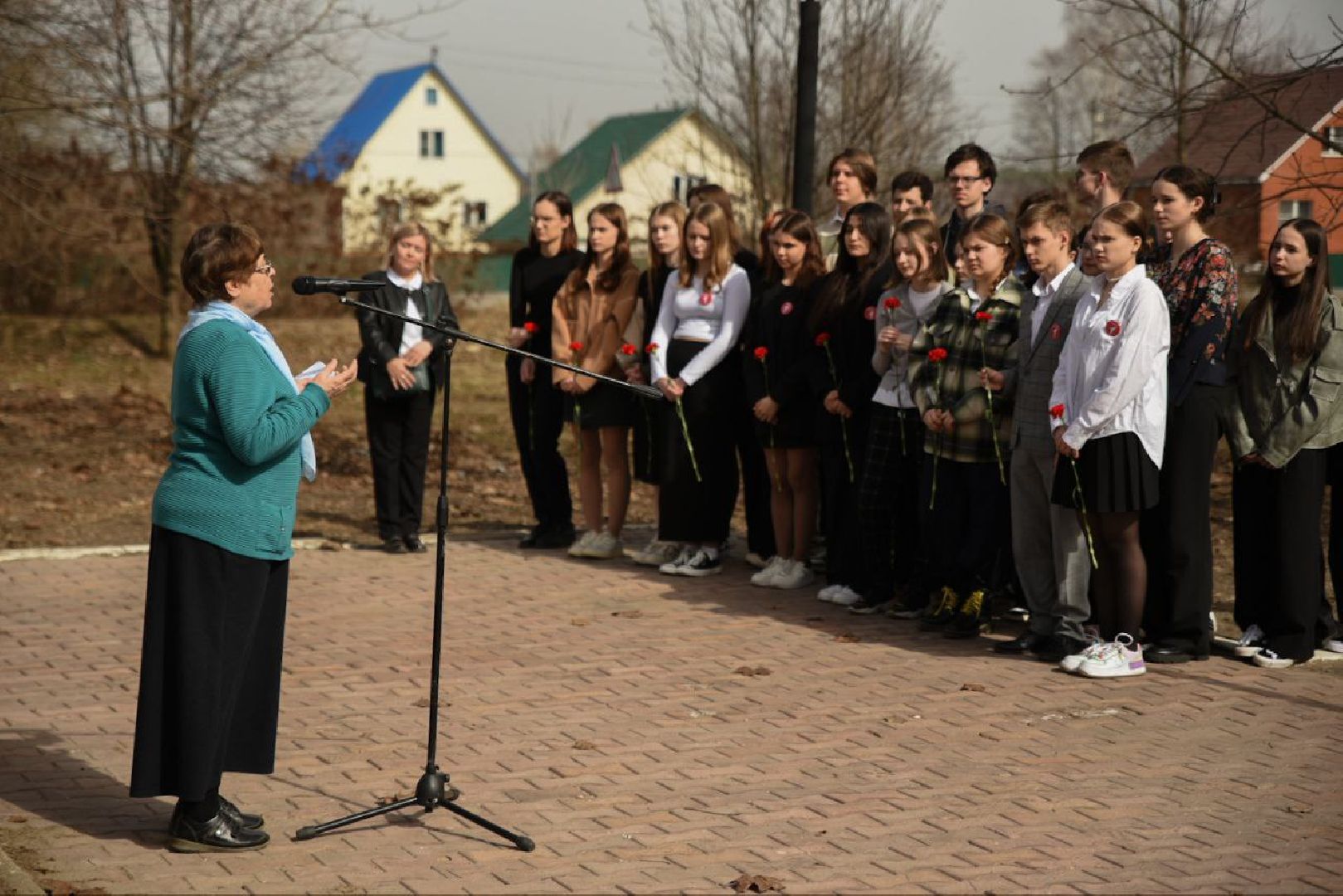 Бронницы, Памятник Пушкину, Возложение цветов, 25 лет памятнику Пушкина, Мемориальный парк Пушкина,