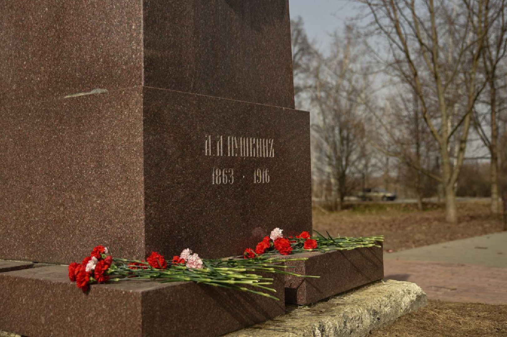 Бронницы, Памятник Пушкину, Возложение цветов, 25 лет памятнику Пушкина, Мемориальный парк Пушкина,