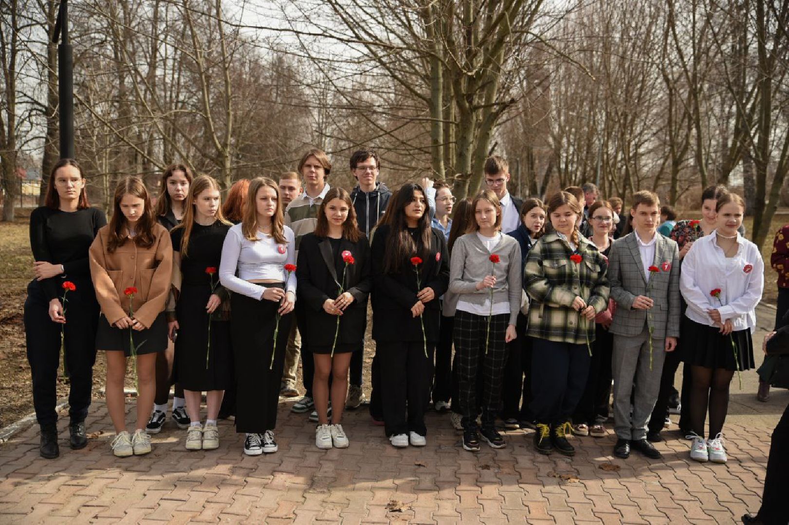 Бронницы, Памятник Пушкину, Возложение цветов, 25 лет памятнику Пушкина, Мемориальный парк Пушкина,