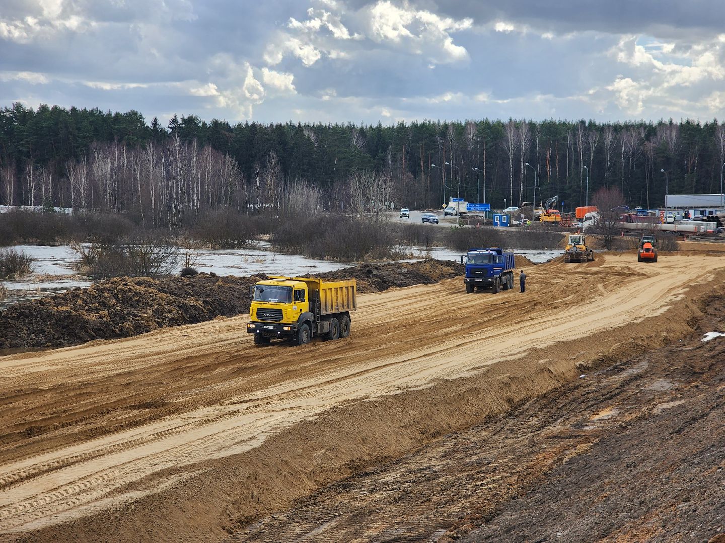 пушкино, дорожное движение, трасса, реконструкция, дорожные работы,