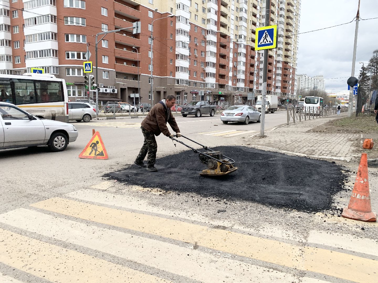 Балашиха, Подмосковье, Дороги, ямочный ремонт, Ямы, пешеходные переходы,