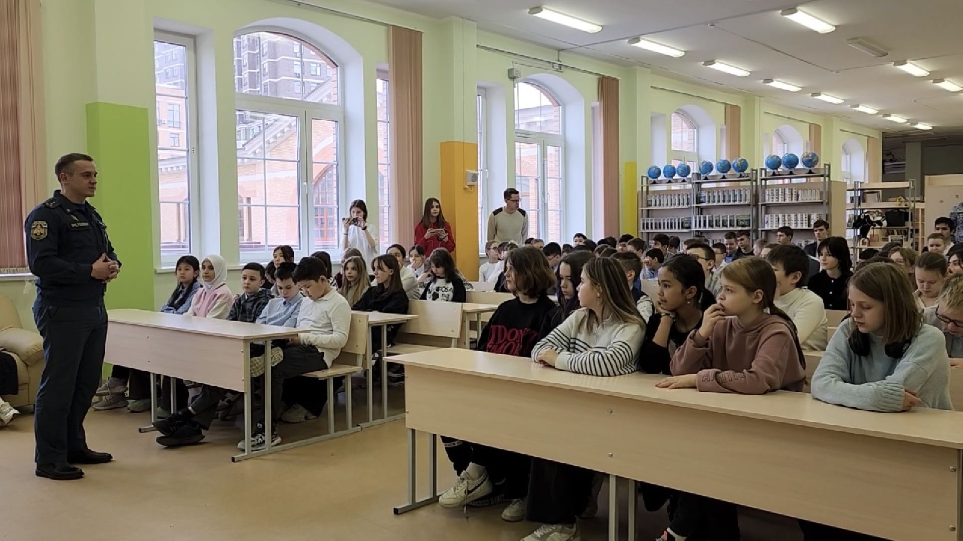 химки, школа, открытый урок, пожарная безопасность, мчс,
