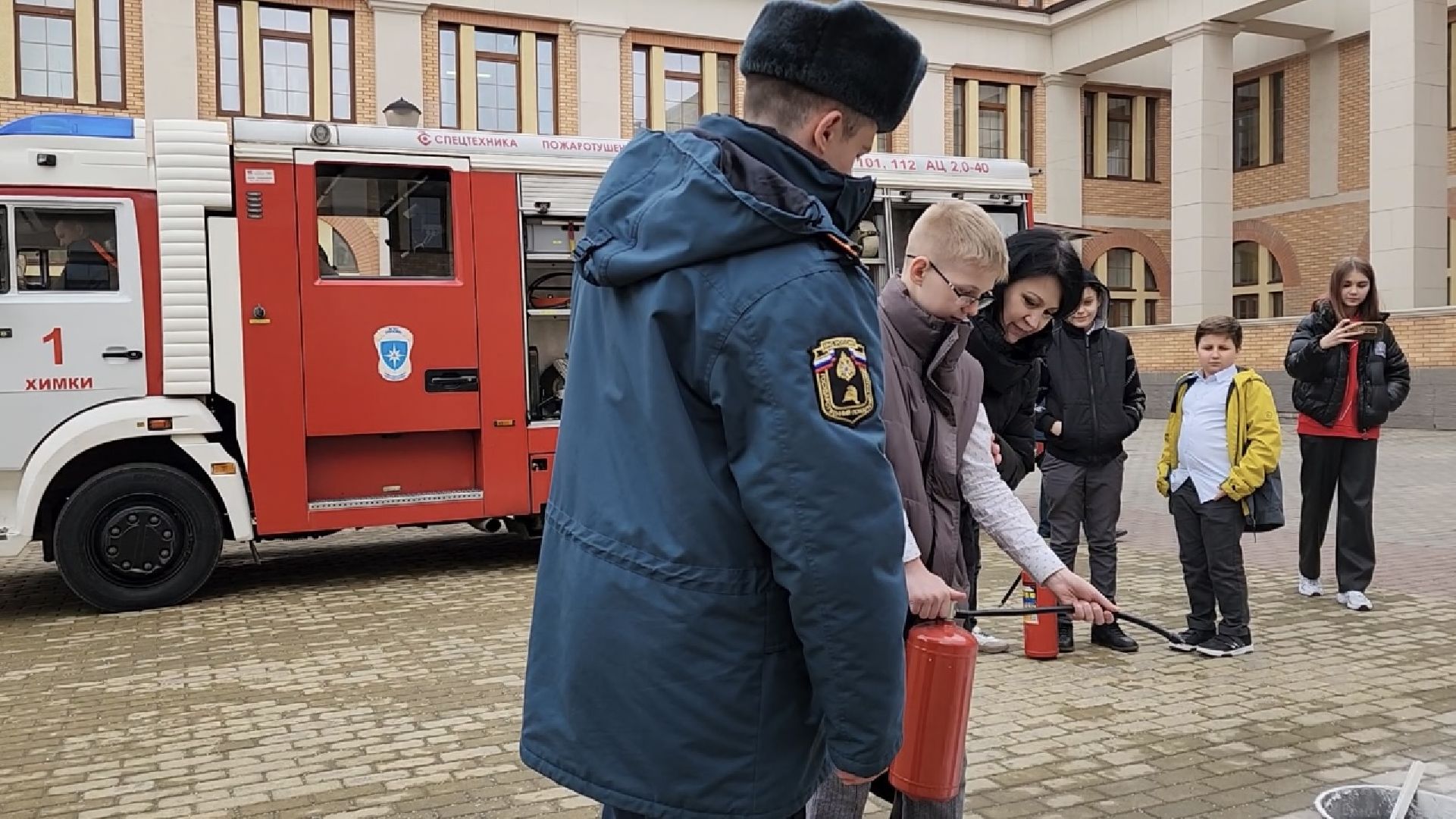 химки, школа, открытый урок, пожарная безопасность, мчс,