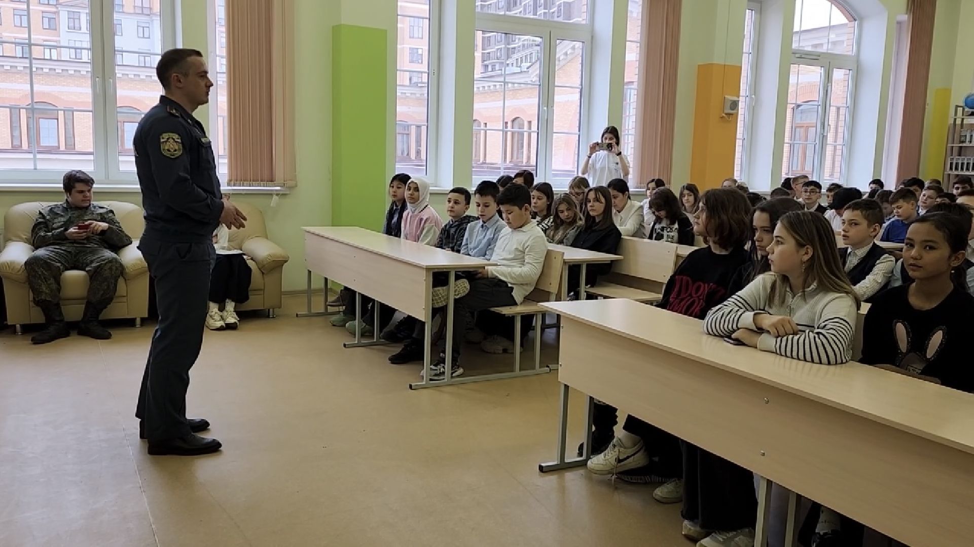 химки, школа, открытый урок, пожарная безопасность, мчс,
