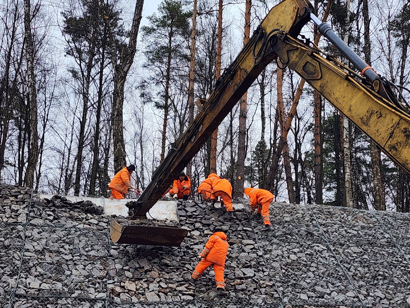 серпухов, строительство дорог, автобан, габион, трасса А108,