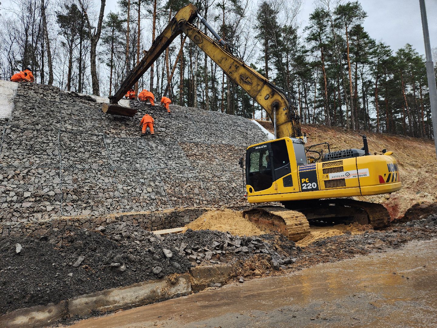 серпухов, строительство дорог, автобан, габион, трасса А108,