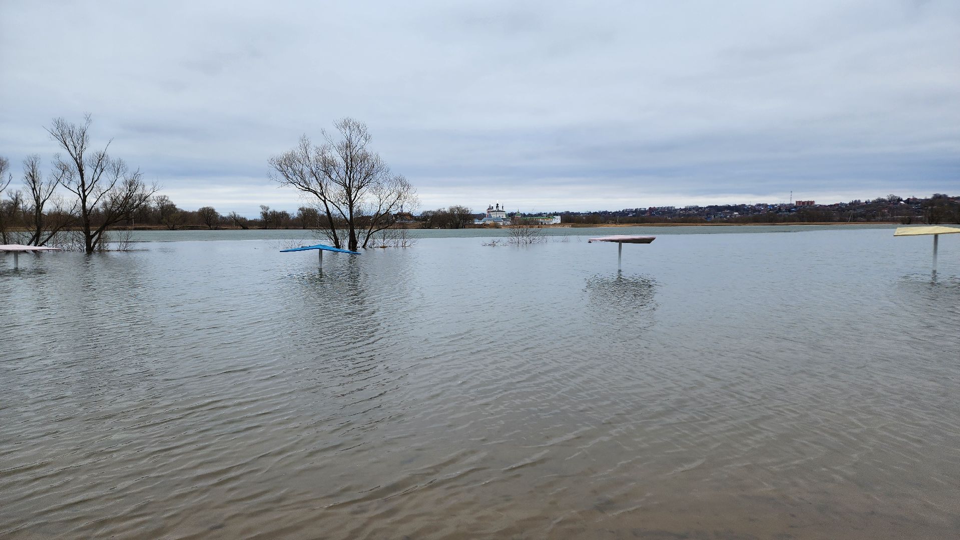 Природа подмосковья, весенний паводок, ступино,