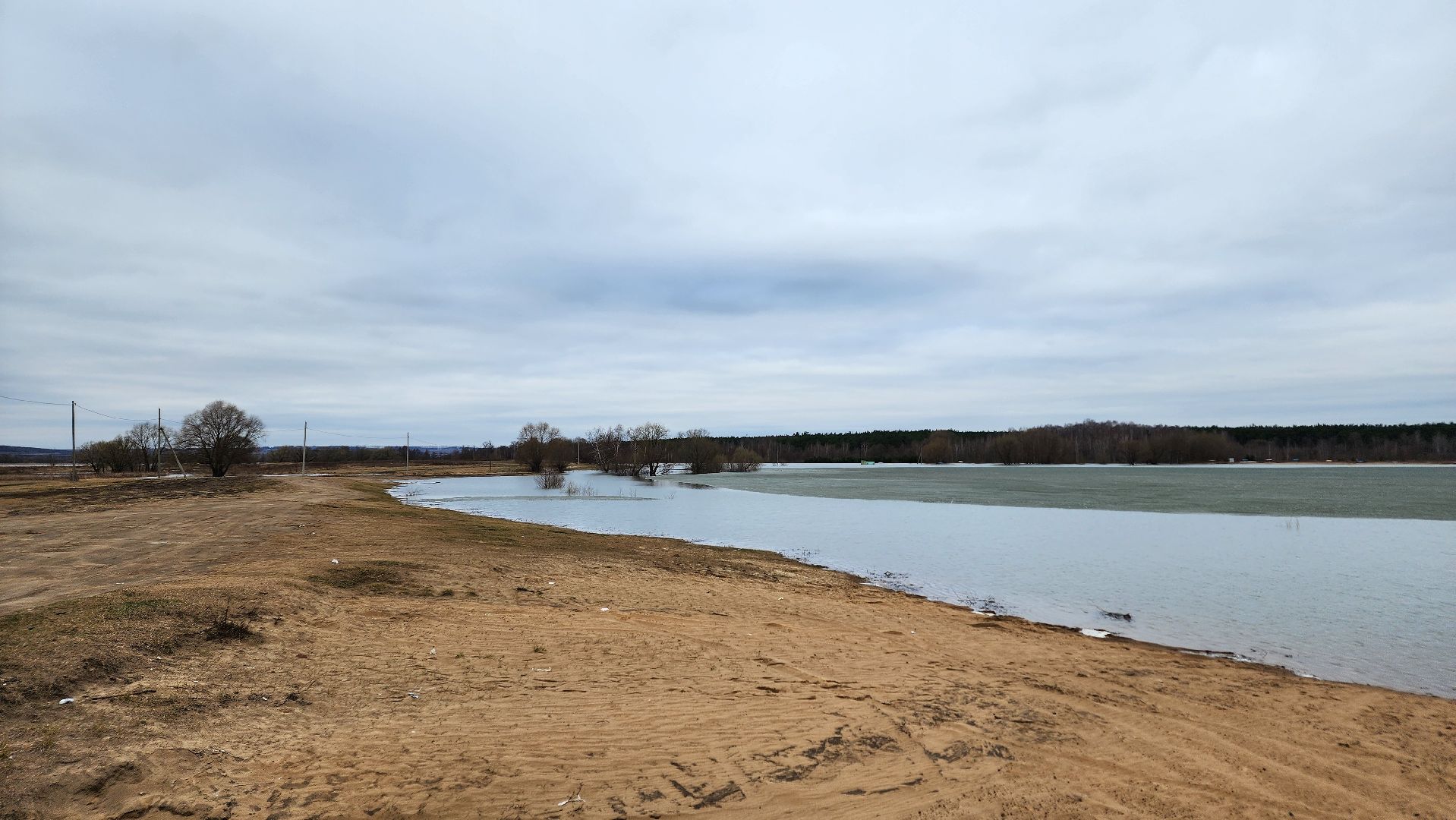 Природа подмосковья, весенний паводок, ступино,
