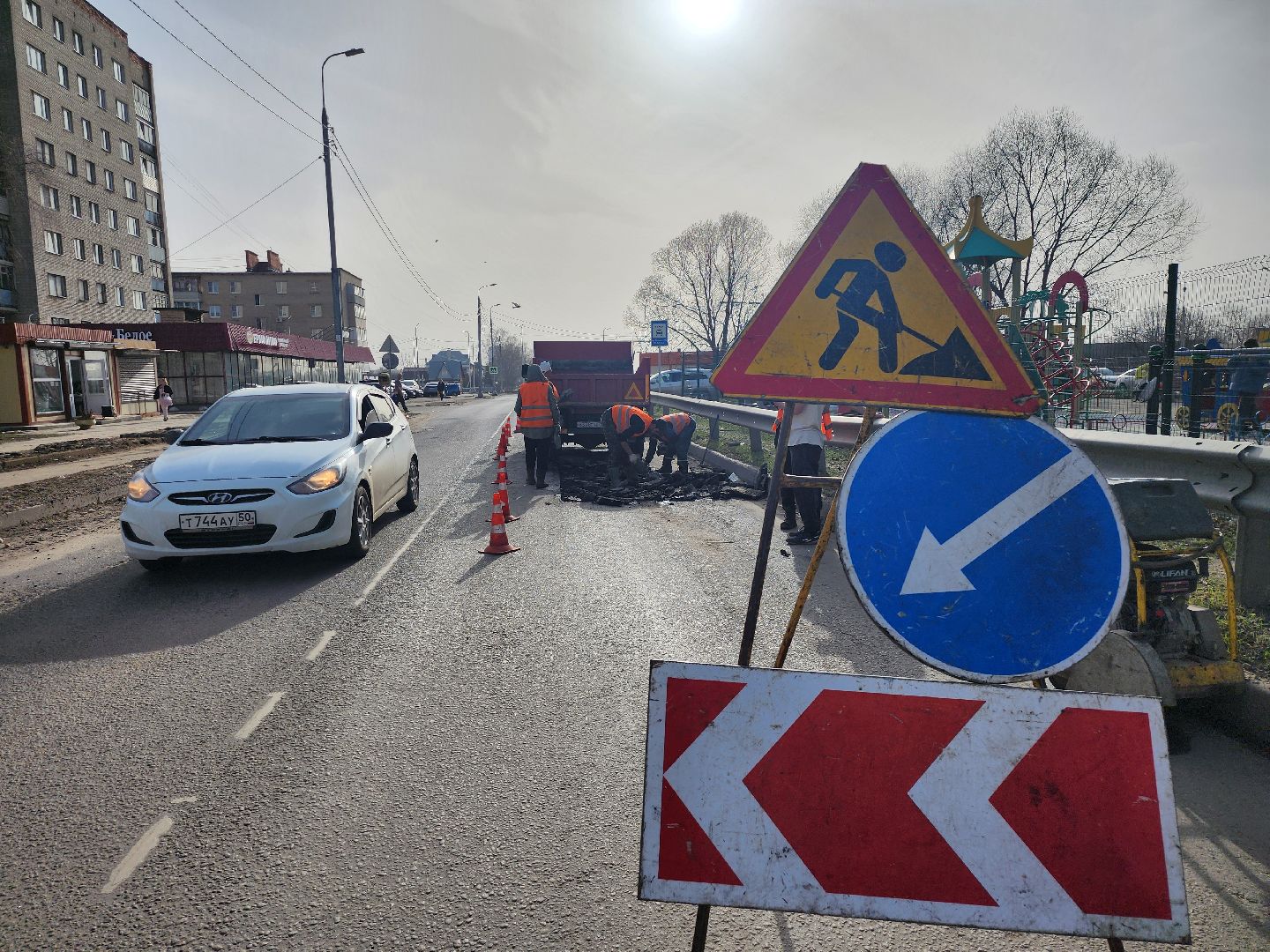 серпухов, подмосковье, благоустройство, меняют асфальт,