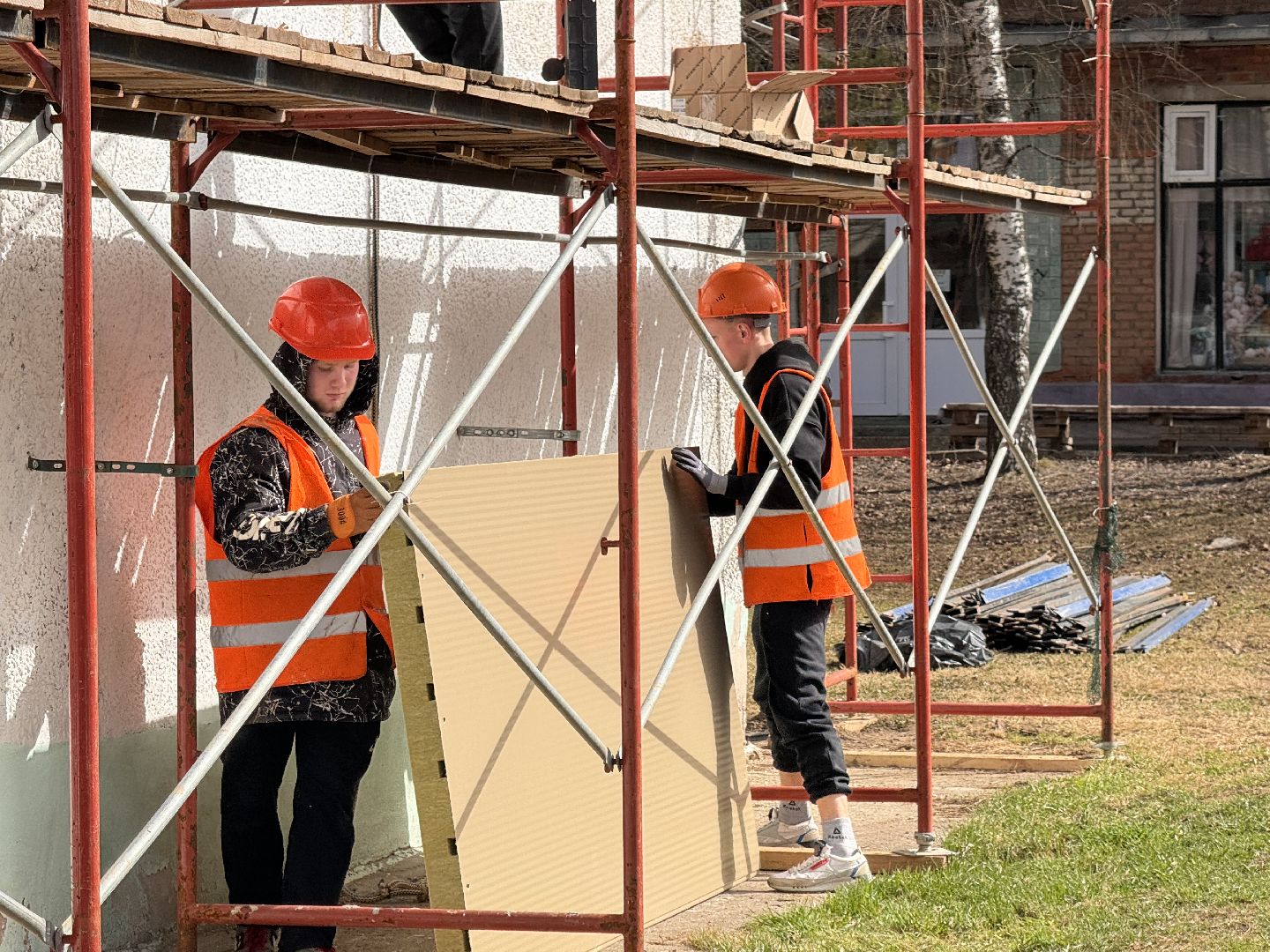 шаховская, строительство, панели, облицовка домов,