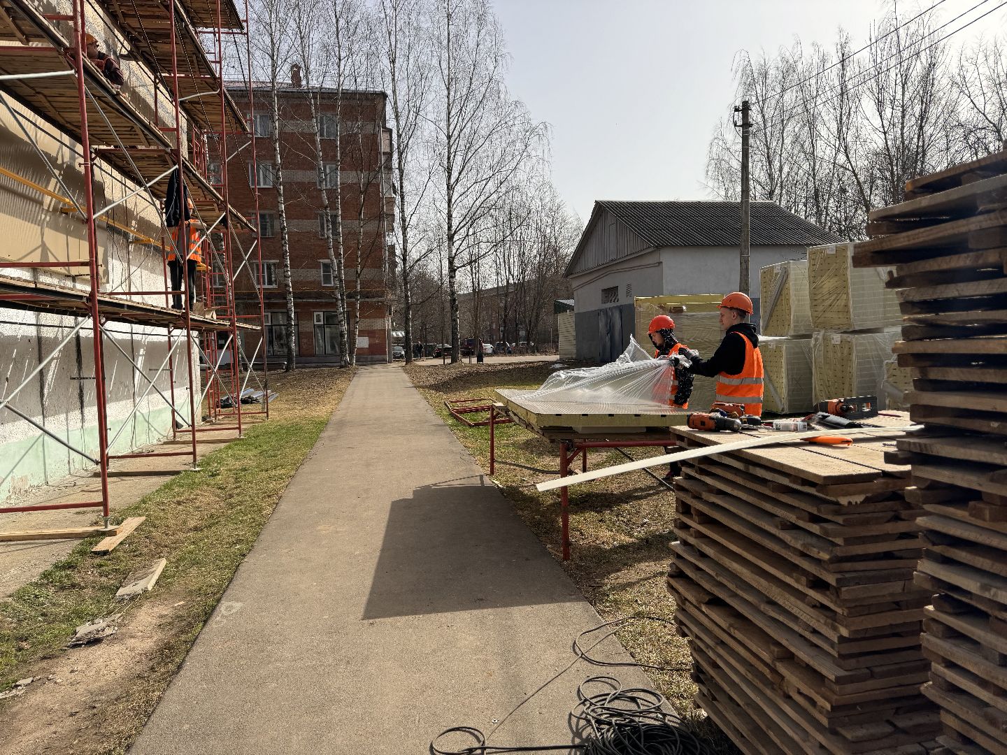 шаховская, строительство, панели, облицовка домов,