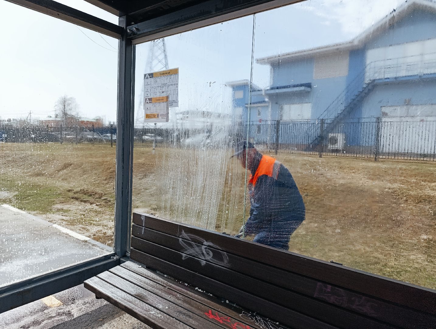 Бронницы, Влажная уборка остановок, месяц чистоты и благоустройства,