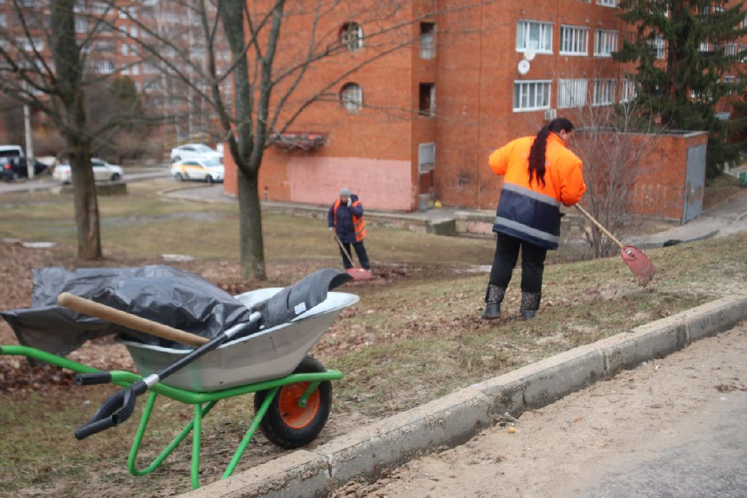 Пущино, благоустройство, уборка, весна, Подмосковье