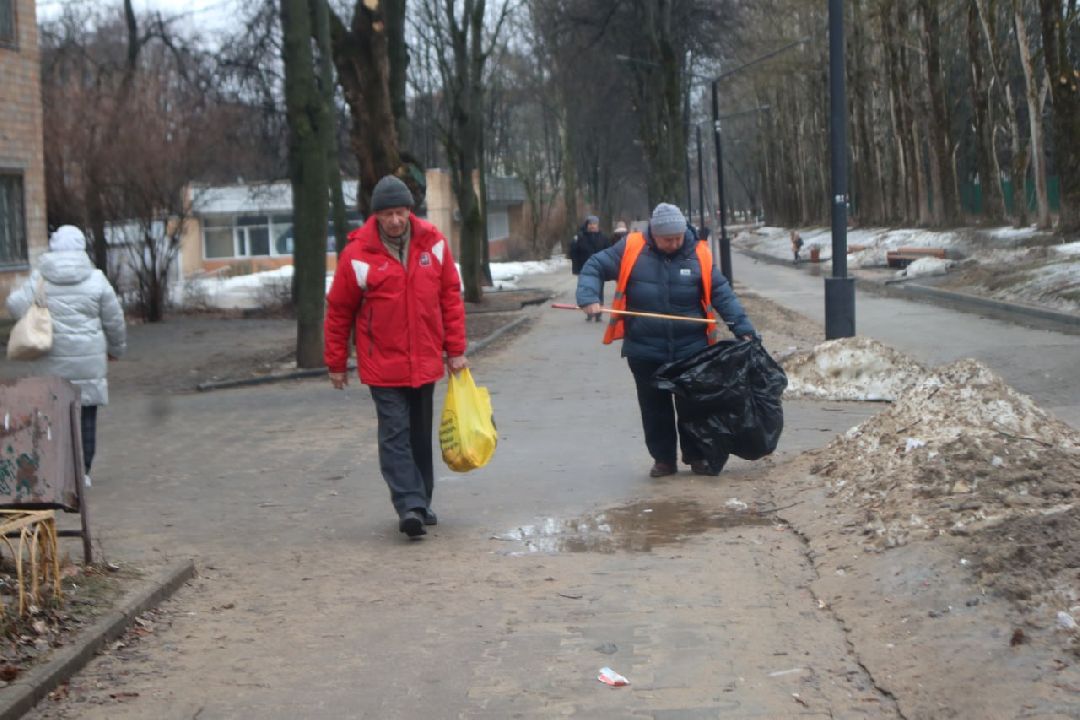 Пущино, благоустройство, уборка, весна, Подмосковье