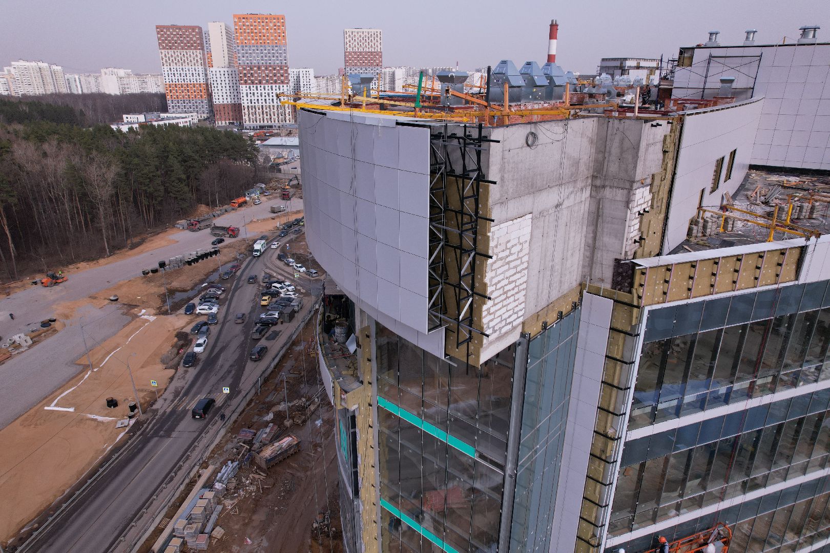 видео с коптера, больница, красногорск,
