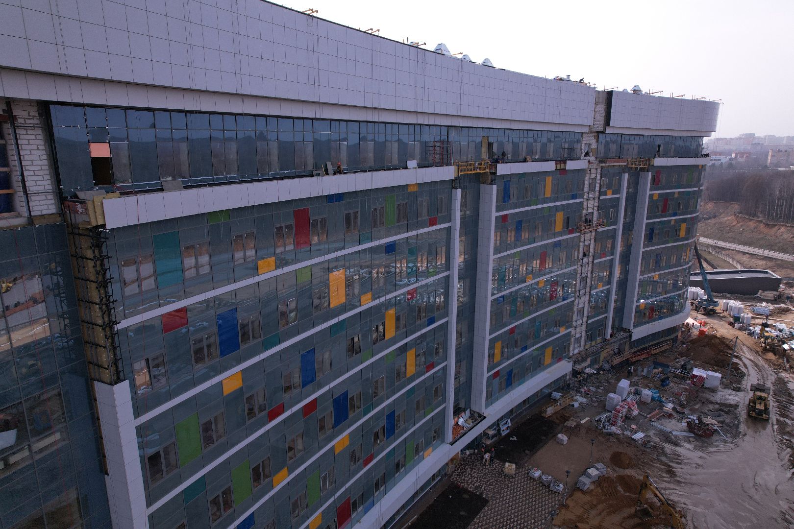 видео с коптера, больница, красногорск,