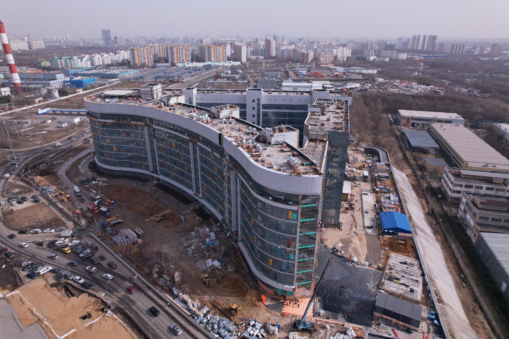 видео с коптера, больница, красногорск,