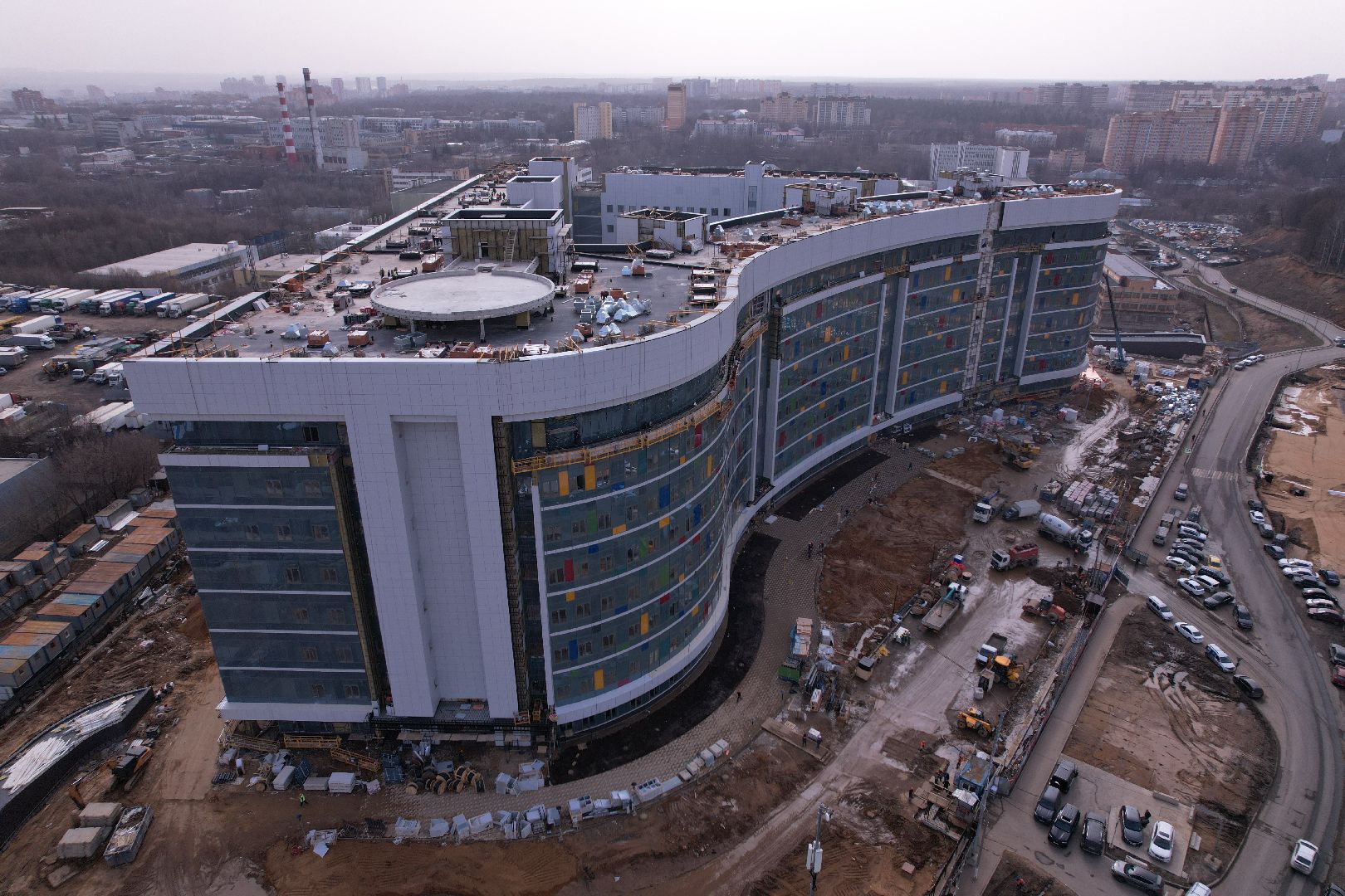 видео с коптера, больница, красногорск,