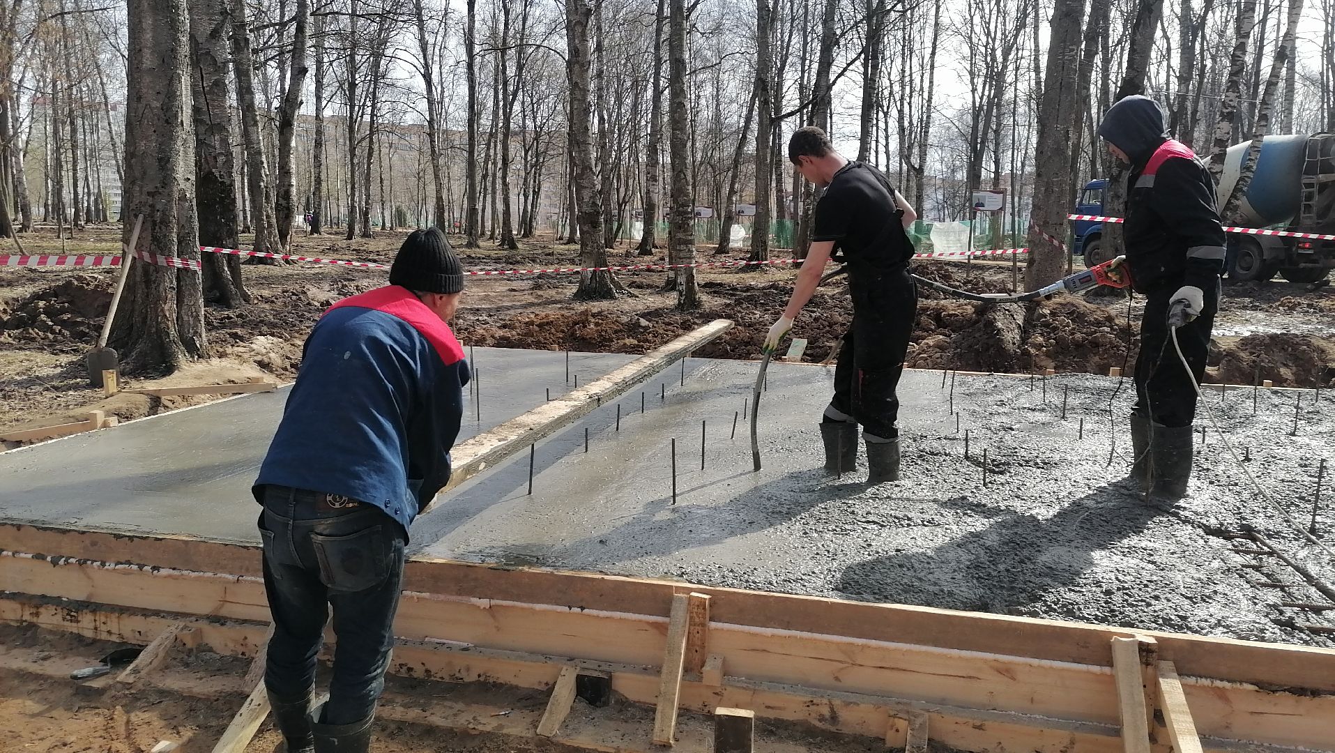 Парк, благоустройство, лобня