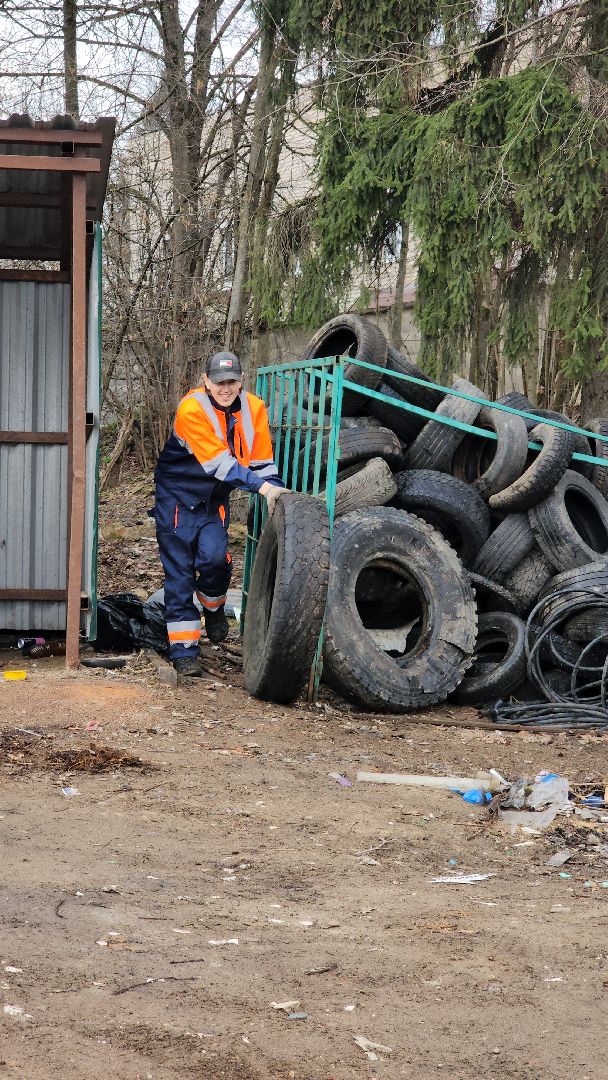благоустойство, тучково, Пункт приема шин, контейнерная площадка, вывоз мусора, руза, рузский городской округ,
