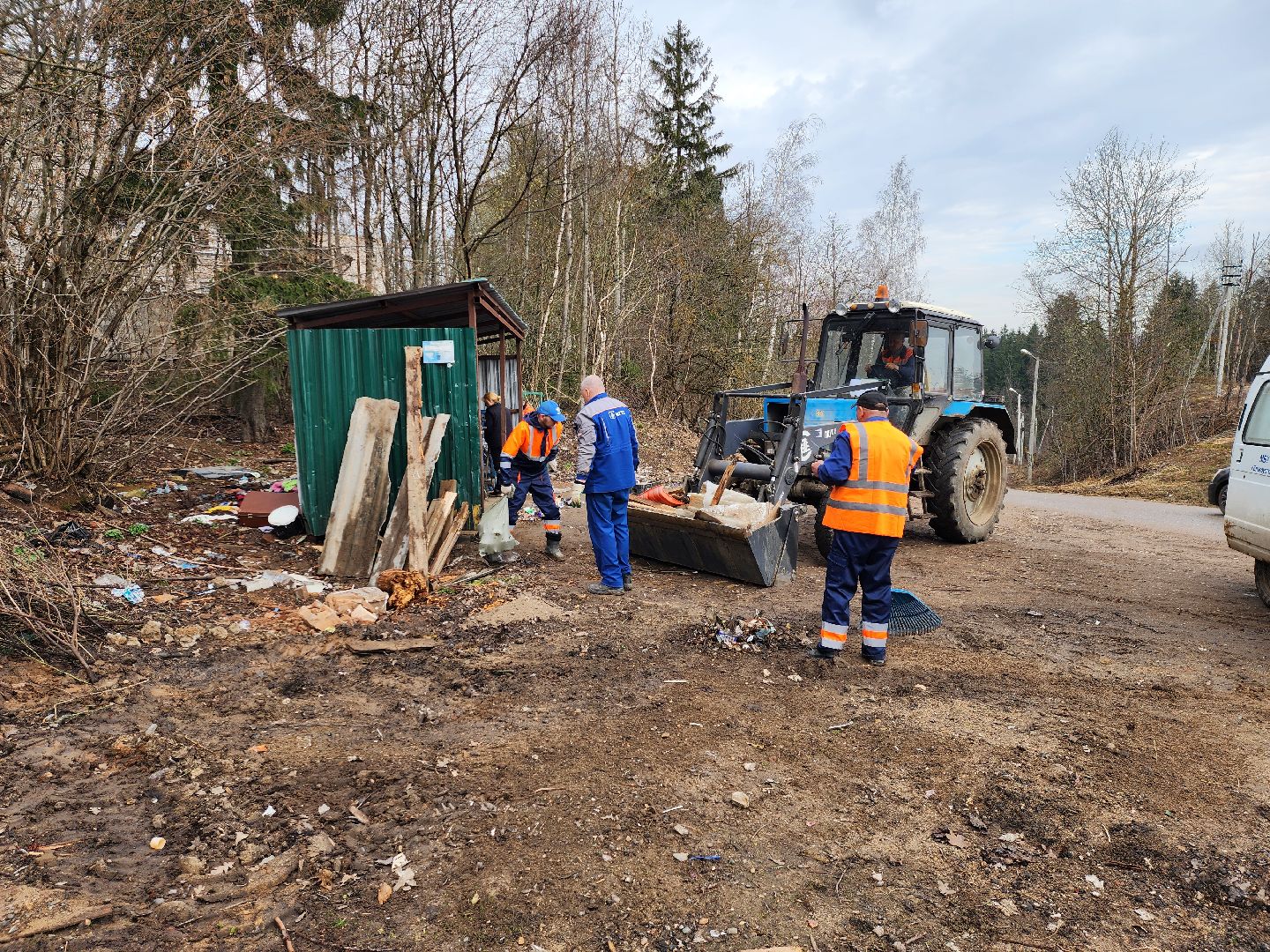 благоустойство, тучково, Пункт приема шин, контейнерная площадка, вывоз мусора, руза, рузский городской округ,