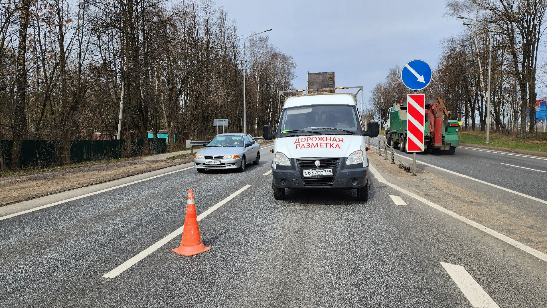 Солнечногорск, ленинградское шоссе, Дороги, Разметка,