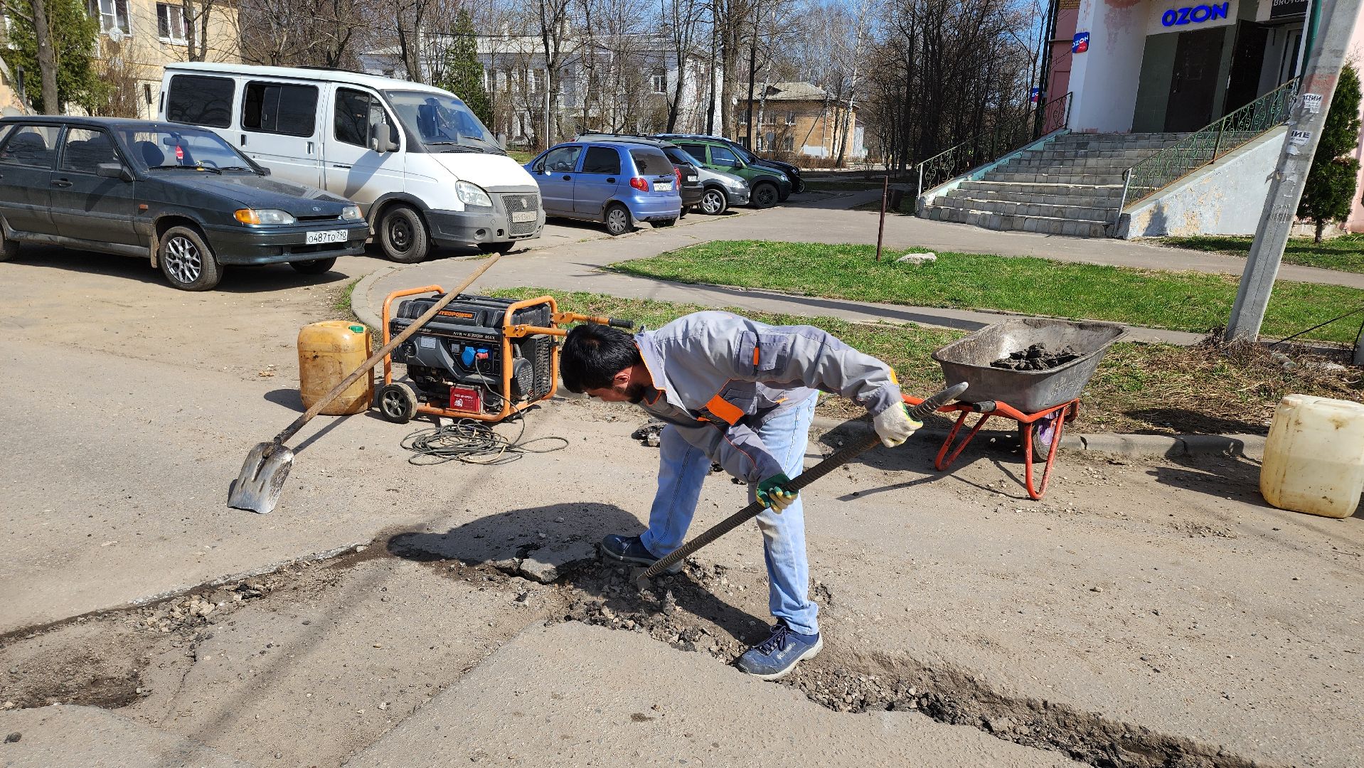 кашира, ремонт, дорожные службы, ямочный ремонт, оцифровка ям, асфальтовое покрытие,