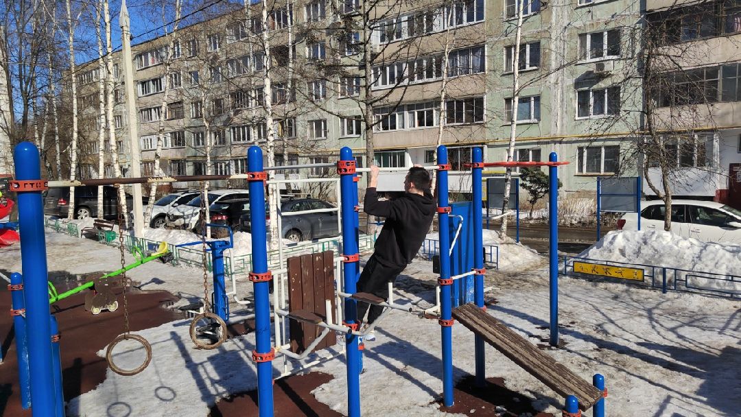 Пушкино, Пушкинский округ, Челюскинский, Спорт, весна в Подмосковье, молодежь, Суперниндзя