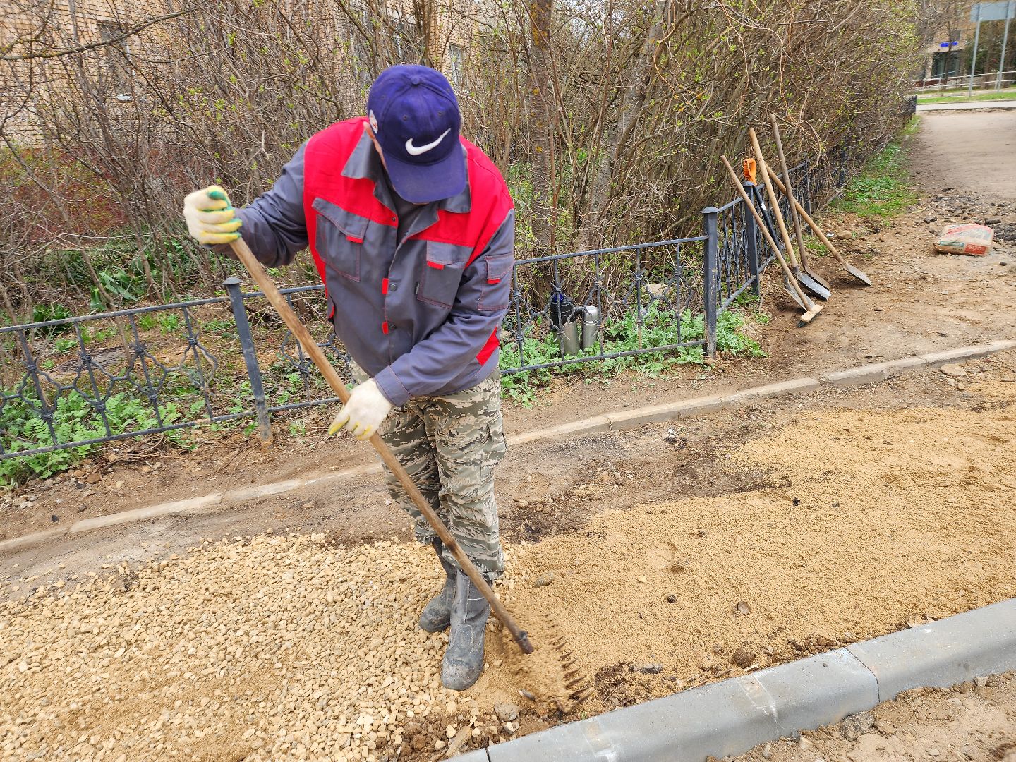 Руза, ремонт дорог, пешеходная дорожка, ремонт пешеходной дорожки, дорожные службы, дорожные работы, рузский городской округ,