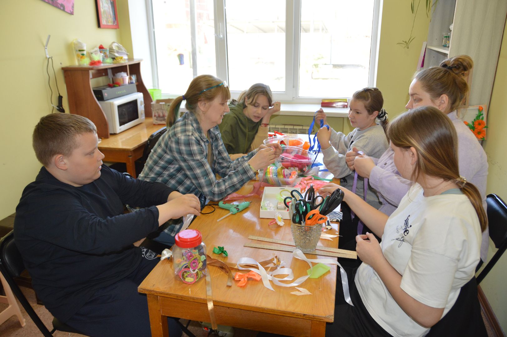 шатура, керва, дом культуры, триколор, бантики, своими руками, рукоделие, мастер-класс,