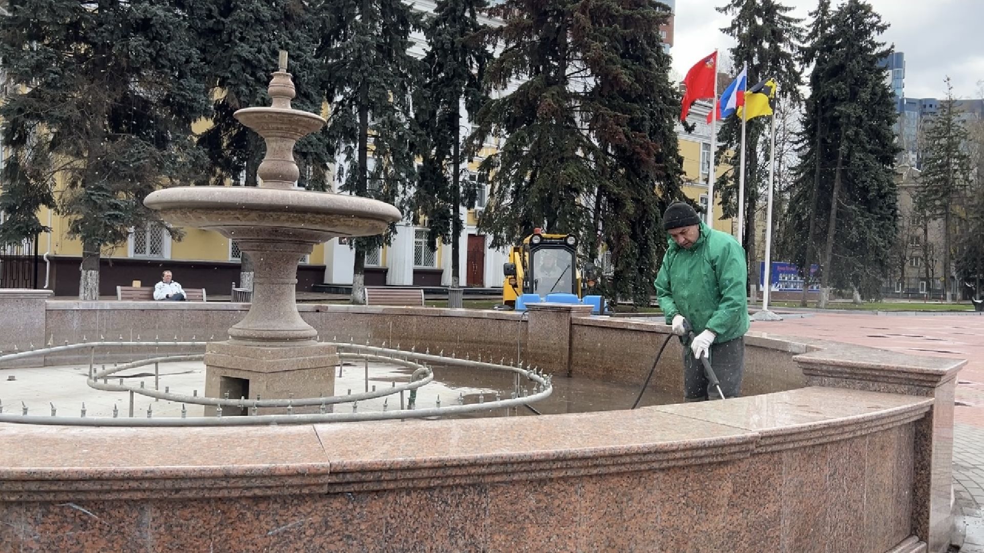 химки, фонтан, уборка города, благоустройство, месяц чистоты и благоустройства,