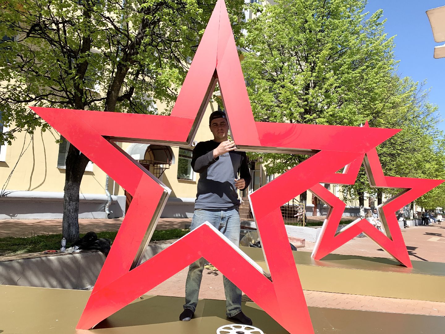 Балашиха, Подмосковье, День Победы, украшение города, Флаги,