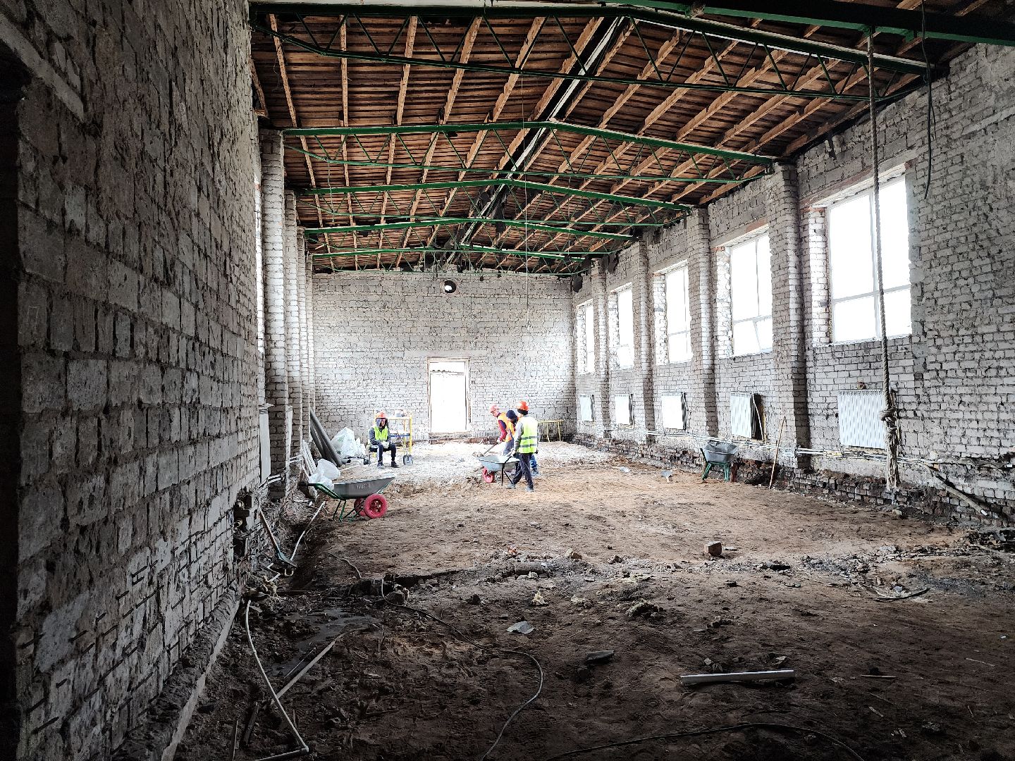 Стяжка пола, Дубна, Капремонт, Школа, Новый этап,