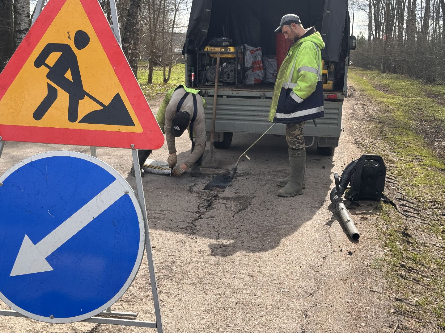 шаховская, дорожные работы, ямочный ремонт,