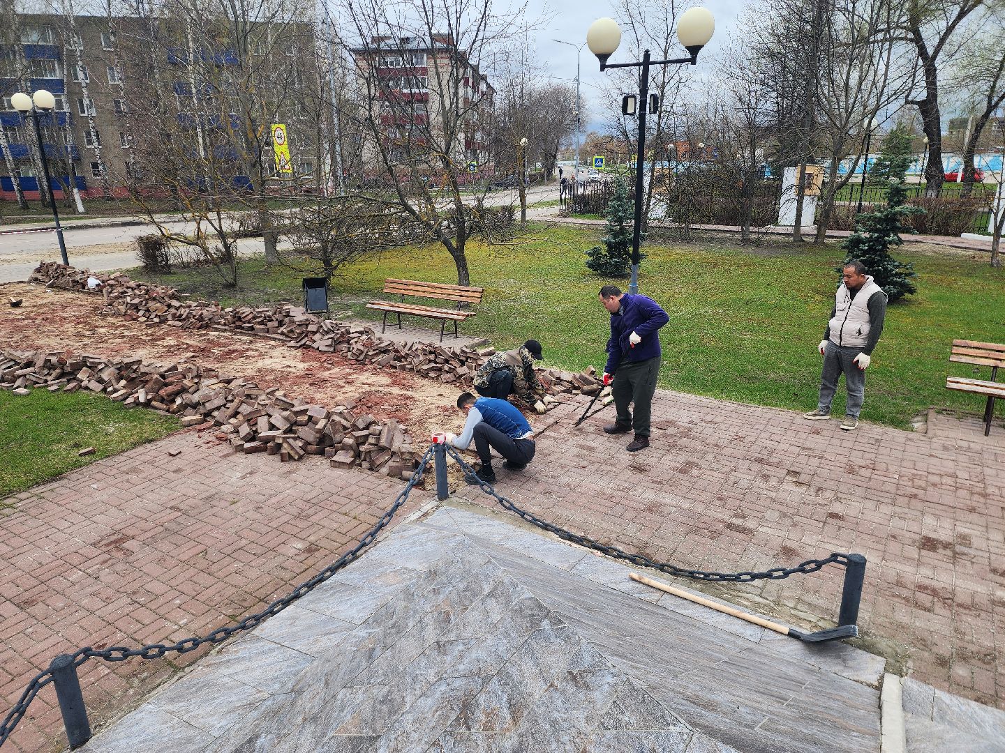 шатура, 9 мая, ремонт памятника ВОВ, вов, жкх, жкх и благоустройство, жкх подмосковье,