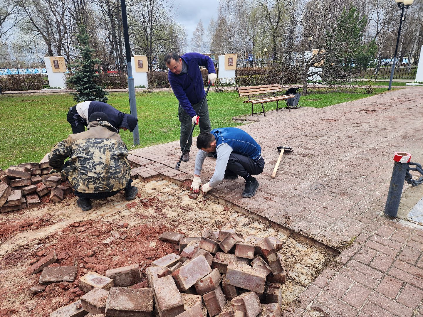 шатура, 9 мая, ремонт памятника ВОВ, вов, жкх, жкх и благоустройство, жкх подмосковье,