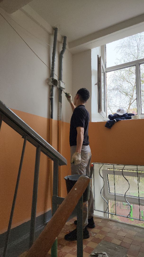 серпухов, улица физкультурная, ремонт подъездов, МКД, программа софинансирования, ЖКХ, управляющая компания,