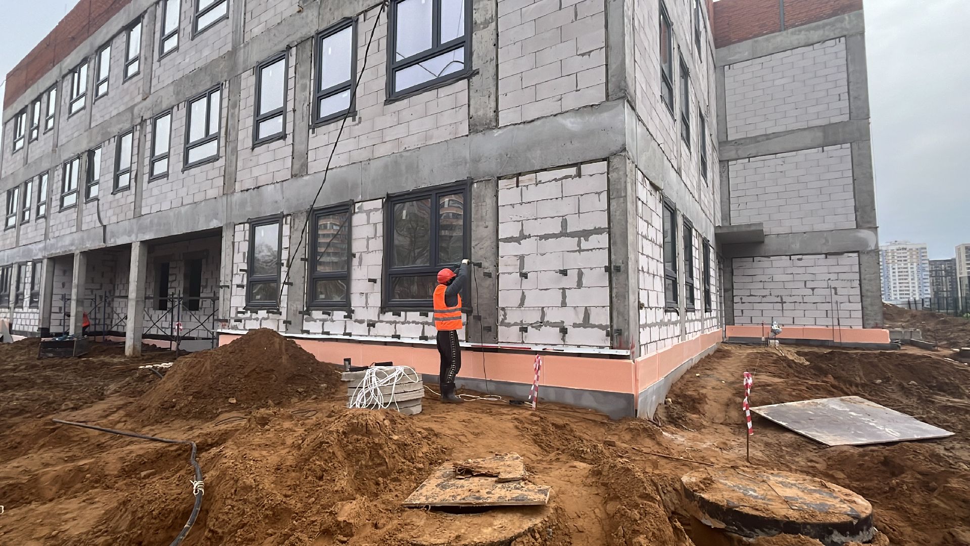 строительство, стройка, строительство детского сада, детский сад, балашиха,