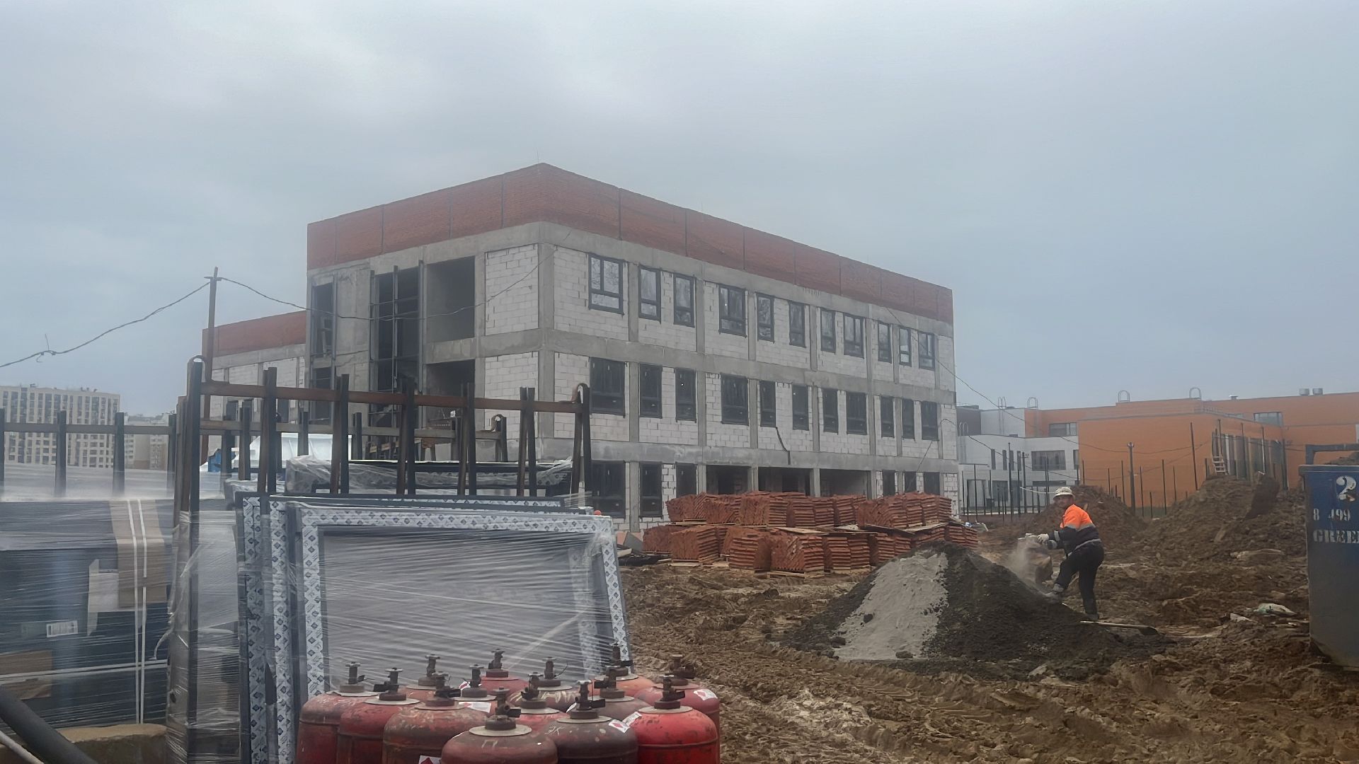 строительство, стройка, строительство детского сада, детский сад, балашиха,