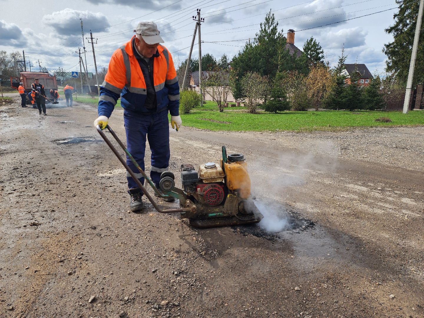 ремонт дорог, ремонт дороги, ямочный ремонт, руза, тучково, дорожная служба, рузский городской округ,