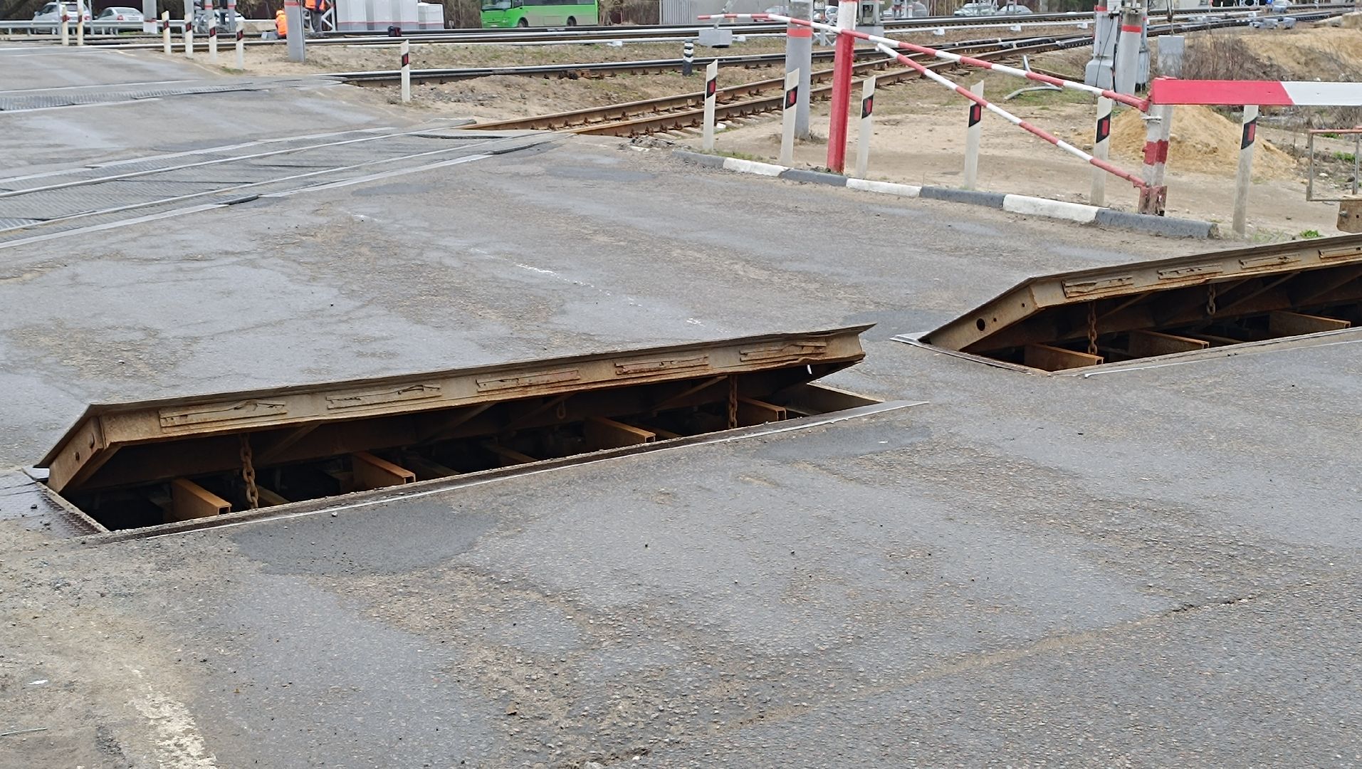 железнодорожный переезд, лобня, ремонт,